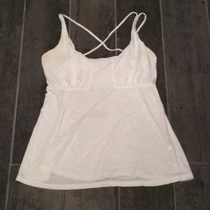 White bra top